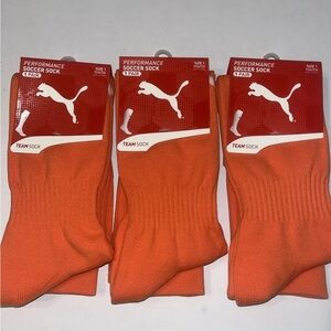 Puma Knee High Soccer Socks 3 PAIR Youth 1 Boys Size 13Y 1Y 2Y 3Y TeamSock